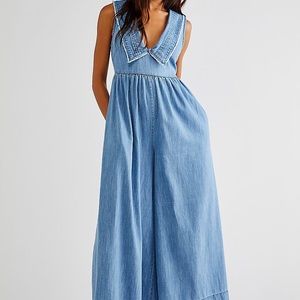 Free People Big Love Denim Jumpsuit❤️
